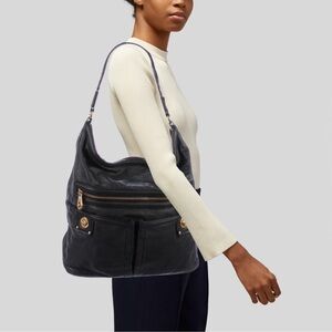 Marc by Marc Jacobs Totally Turnlock Faridah Leather Hobo in Red Cherry Leather